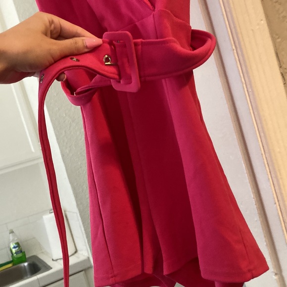 Hot Pink Forever 21 Hot Pant One Piece with Buckle - Picture 2 of 4